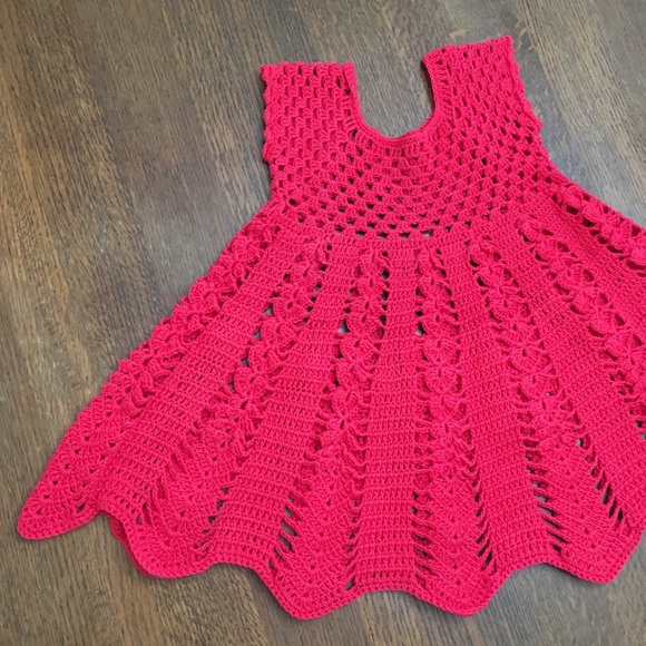 Red Crocheted Dress - Picture 4 of 5